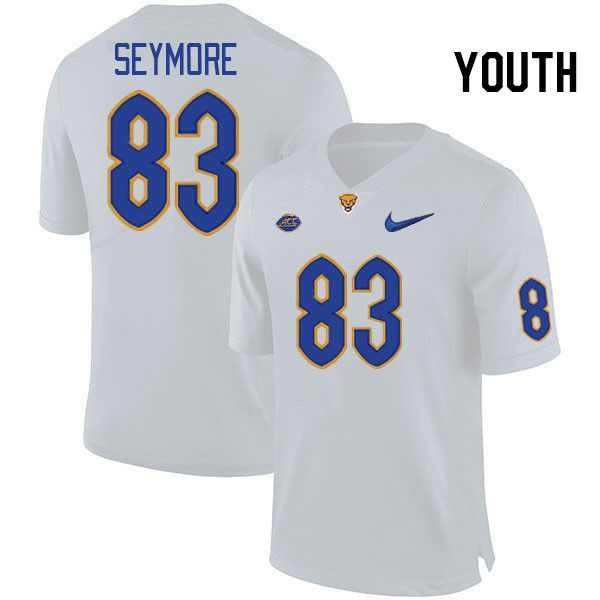 Youth #83 Lamar Seymore Pitt Panthers College Football Jerseys Stitched Sale-White